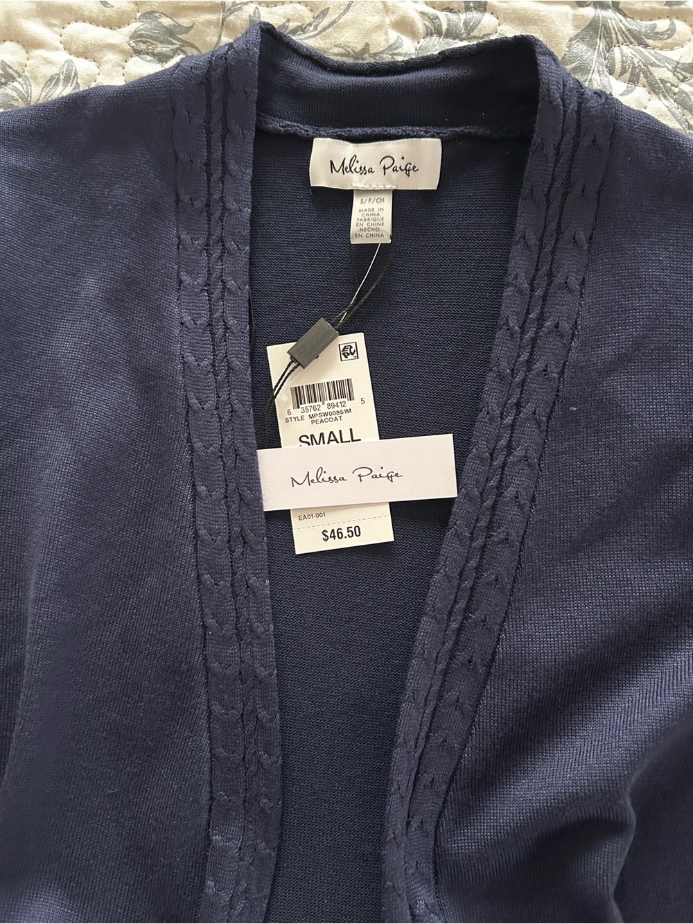 2 Melissa Paige Women's Open-Front Sweater Cardigans ( 1 navy 1 grey)